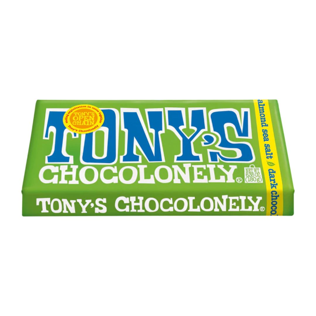 Tony's Chocolonely - Dark Chocolate Almond Sea Salt 180g