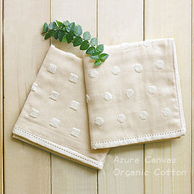 Azure Canvas - Light Brown Handkerchief 34X35cm (Spot/ Square, 100% Organic Cotton)