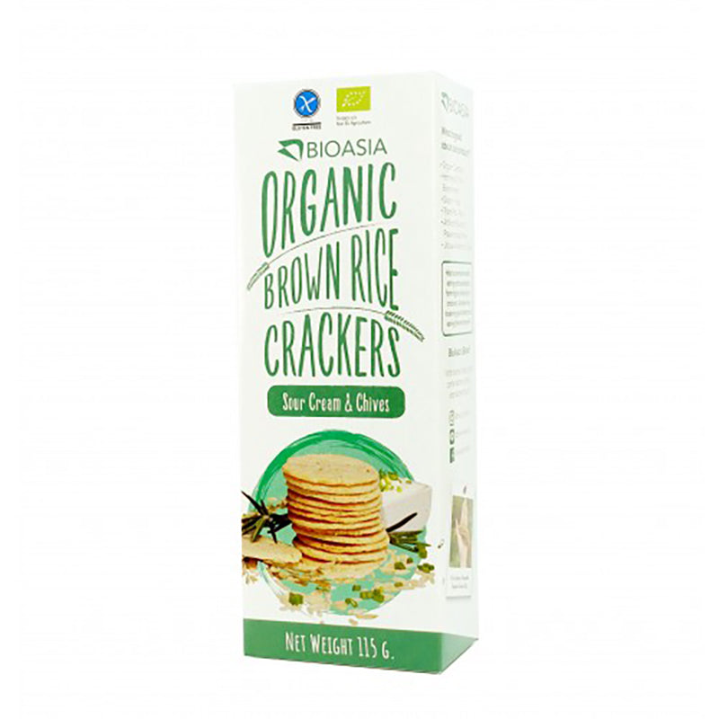 BioAsia - Organic Brown Rice Crackers (Sour Cream & Chives) 115g