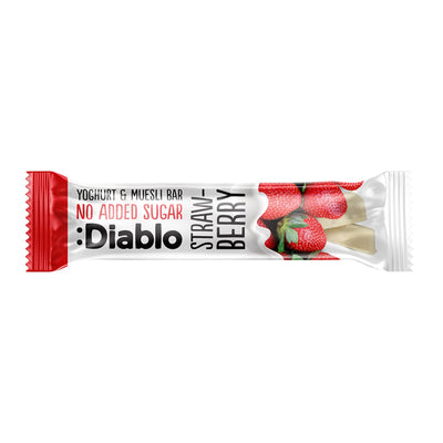 Diablo - No Added Sugar Yoghurt Coated Strawberry Muesli Bar 30gX2
