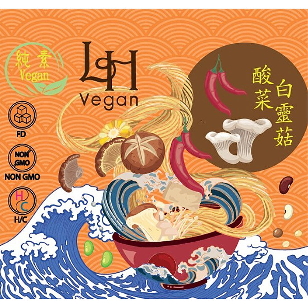 LH Vegan - 多種穀物食材杯麵(白靈菇酸菜味)100g