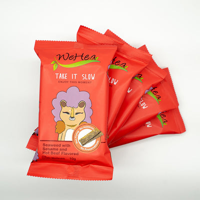 Wehea - 麻香牛肉味芝麻夾心紫菜 (1盒5包-10/g包)